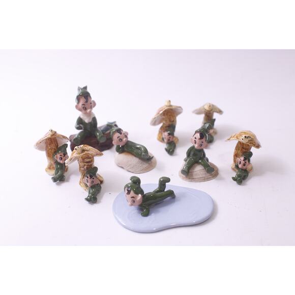 Vintage, Pixie Elf, Ceramic, Figurine, Set, Japanese, Fantasy, ~ 250709-WH 430 - Picture 1 of 3